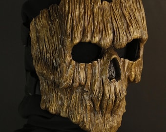 Forest Guardian Half Mask - Nature-inspired Wood Sprit Costume Piece