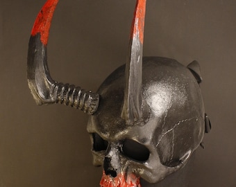 Horned Skull Maske - Dämon Cosplay, Dark Fantasy Helm, Horror Kostüm, Halloween Party