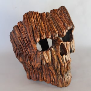 Forest Guardian Half Mask - Nature-inspired Wood Sprit Costume Piece