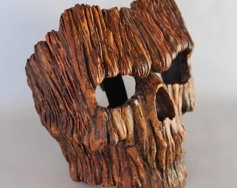 Forest Guardian Half Mask - Nature-inspired Wood Sprit Costume Piece