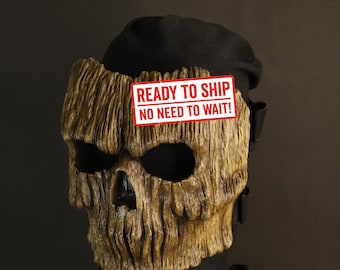 Forest Guardian Half Mask - Nature-inspired Wood Sprit Costume Piece