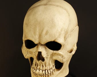 Maschera realistica a forma di teschio / Maschera classica horror per cosplay con mascella mobile