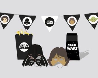 Printable Star Wars Party Pack - DIY Decorations, Invitations and More - Instant Download Galactic Prints