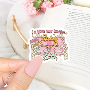 Spicy Books Icy Coffee Sticker: Waterproof Kindle Decal