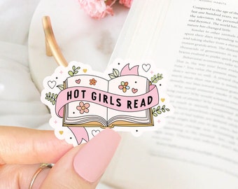 Hot Girls Read Sticker, Kindle Decal, Waterproof Vinyl Sticker, Gift for Book Lover, Best Friend Gift.