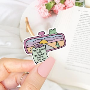 Motivations-Frosch-Aufkleber, Aufkleber für psychische Gesundheit, Kindle-Abziehbild, wasserdichter Vinylaufkleber, Geschenk für Buchliebhaber