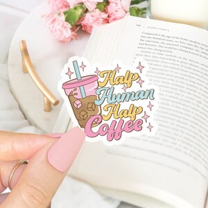 Kaffeeliebhaber Aufkleber, Kindle Aufkleber, wasserfester Vinylaufkleber, Geschenk für Buchliebhaber