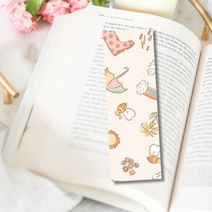 Spring Rainbows and Rain Boots Bookmark, Handmade Bookmark, Personal book gift for best friend, Unique book gifts.