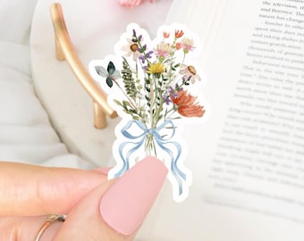 Wildflower Bouquet Vinyl Sticker: Coquette Kindle Decal