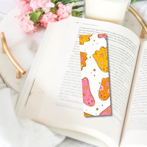 Retro Ghost Bookmark, Handmade Bookmark, Personal book gift for best friend, Unique book gifts.
