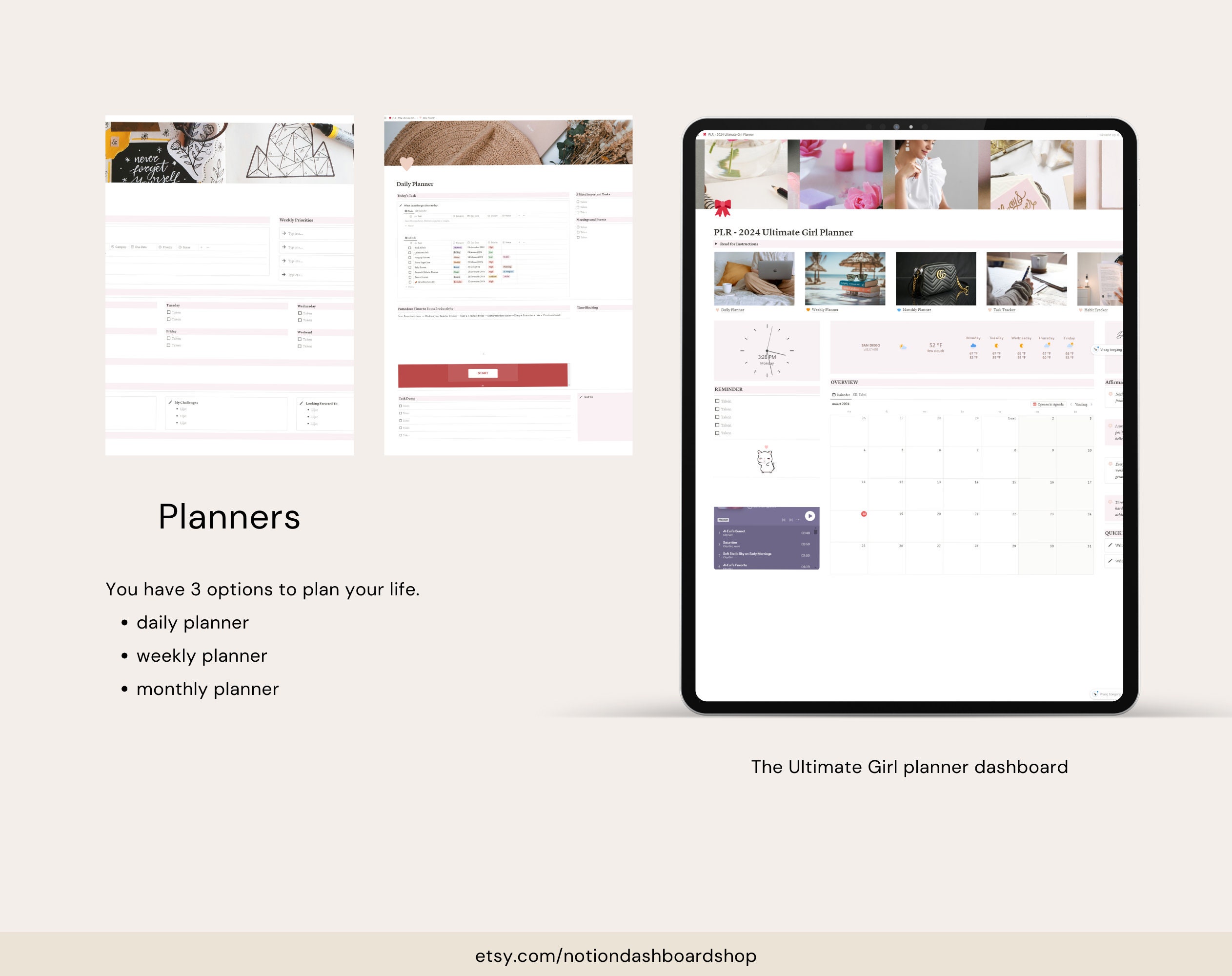 New All in One Notion Template, That Girl Dashboard, Notion Ultimate ...