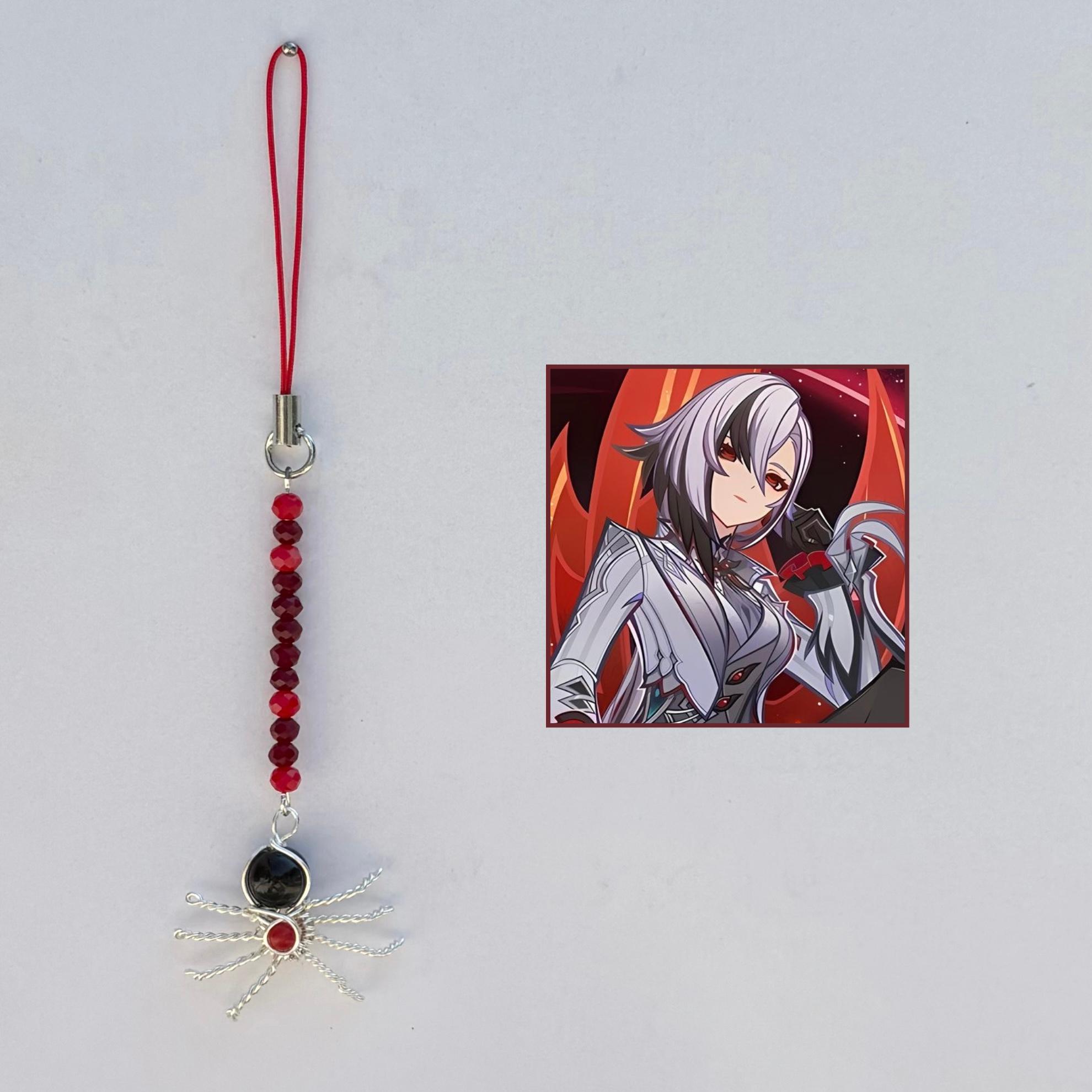 LIMITED EDITION Arlecchino Genshin Impact Spider Phone Charm/strap