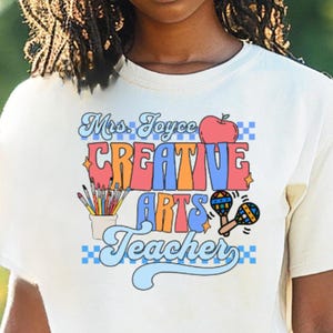 Personalized Creative Arts Teacher Tee, Unisex Jersey Shirt, Custom Inspirational Apparel, Fun Classroom Gift, Teacher Appreciation Shirt