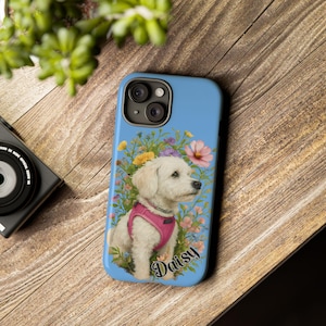 Funda de teléfono personalizada con foto de mascota, regalo personalizado para mamá perruna, funda resistente personalizada para iPhone, Galaxy
