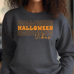 Halloween Sweatshirt, Halloween Vibes Shirt, Cozy Fall Sweatshirt, Oversized, Cozy Fall Shirt, Unisex Sweatshirt for Halloween