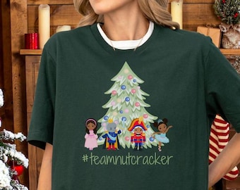 Nutcracker Ballet Short Sleeve Tee, African American Nutcracker Ballet, Black Nutcracker Shirt, Christmas Nutcracker tshirt, TeamNutcracker