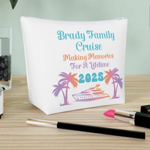 Trousse à cosmétiques personnalisée pour croisière en famille, cadeau de groupe, cadeau pour les croisiéristes, vacances en famille, cadeau pour elle