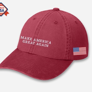 Make America Great Again Hat, Embroidered Donald Trump President Hat, Unisex Patriotic America Trump Hat, Adjustable Dad Cotton Trump Hat