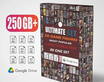 Ultimate Set 3D Game Figures- Most Popular Game Characters İn One Set,Game Stl Pack ,Game Stl Bundle, The Witcher Stl,Mega Stl Pack