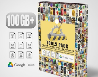 Tools Pack-Produce use 3D Stl Data, Key Rings,Lights,Buildings,Trophies,Decoration,Molds,Jewelerj,Necklases,Vases,Phone & Head Phone Holders