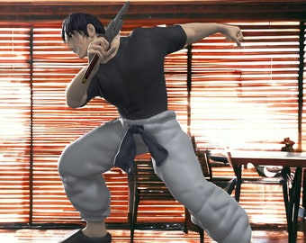 Fushiguro Toji From JUJUTSU KAISEN Fıgurine -Toji stl pack 2 piece , Jujutsu Kaisen Stl ,Toji 3D Model , Toji 3d Stl , Anime Stl , Stl pack