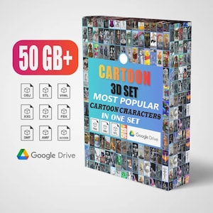 Cartoon 3D SET - Most Popular Cartoon Charecters İn One Set , stlbundle, stlarchive,stlfiles,3dprinterfiles, 3dstlarchive,
