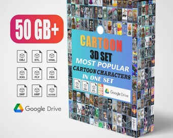 Cartoon 3D SET - Most Popular Cartoon Charecters İn One Set , stlbundle, stlarchive,stlfiles,3dprinterfiles, 3dstlarchive,