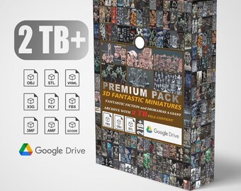 3D Premium Pack-3D Fantastic Miniatures , Fantastic Fiction and Dioramas Giant Archive , 3dstlbundle,3dstlarchives,3Dstldioramafiles