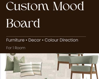 Tablero de estado de ánimo personalizado / Dirección de estilo de diseño de interiores / Inspiración para el diseño de habitaciones virtuales