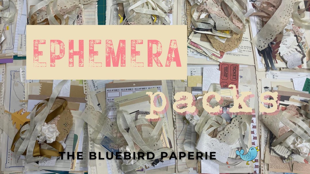 Assorted Vintage Paper Ephemera Pack- Junk Journals, Scrapbooking ...