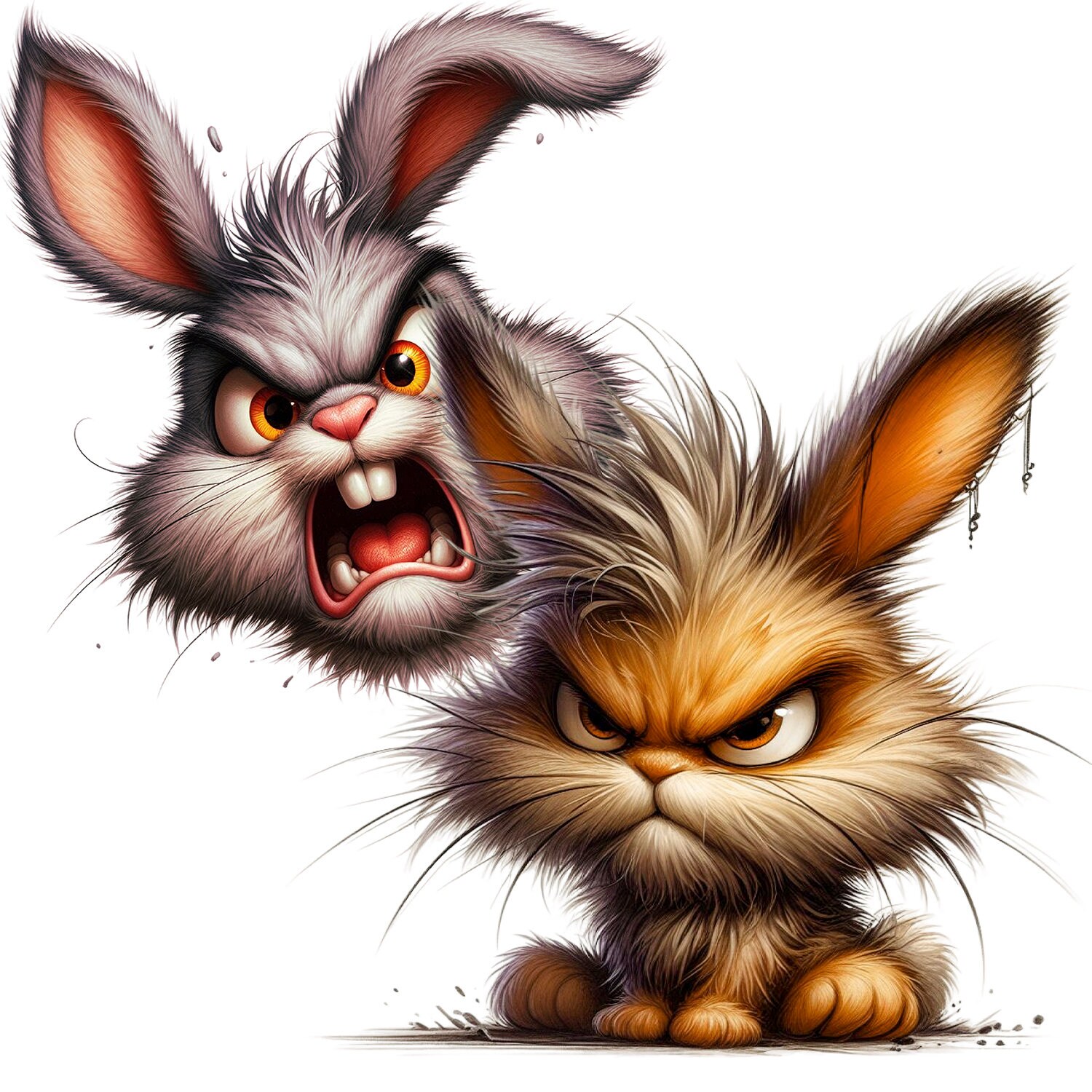 Funny Angry Rabbit Clipart: Commercial Use PNG Images (27 PNG ...
