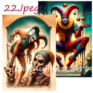 carta joker jpeg, carta de tarô jester, arquivos para impressão, imagens criativas, imagens místicas, arquivos para sua criatividade 22 Jpeg 300dpi