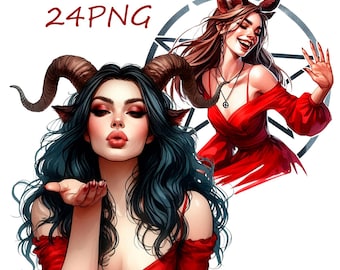 Demon Girl PNG Clipart, Dark Fantasy Art (24 Transparent PNG)