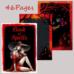 Witch Journal Pages Printable: Book of Shadows Kit (46 JPEG Digital Download A4