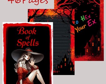 Witch Journal Pages Printable: Book of Shadows Kit (46 JPEG Digital Download A4
