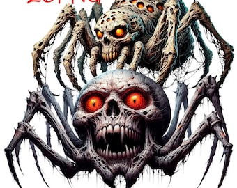 Zombie Alien Spiders PNG: Scary Printable Clipart (26 Files)