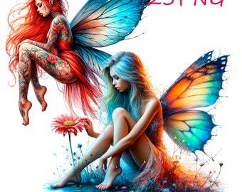 Clipart de Fadas: 25 Fundos Transparentes PNG (Download Digital)