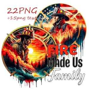 Firefighter Clipart: 22 PNG Images for Commercial Use (Digital Download)