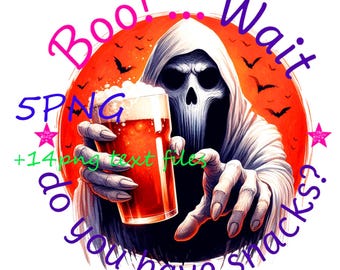 Halloween Ghost PNG Clipart | Spooky Design, Commercial Use (5 PNG)