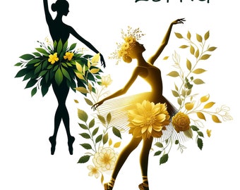 Floral Ballerina Clipart: 28 PNG Dancer Images (Commercial Use)