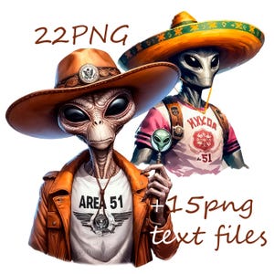 Alien Clipart, süßes Alien PNG, UFO PNG, T-shirt druckbar, Alien Clipart, druckbare Dateien, 22 png + transparenter Hintergrund