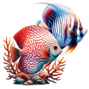 Exotic Fish Illustration: Creative PNG Clipart (Digital Download) image 4
