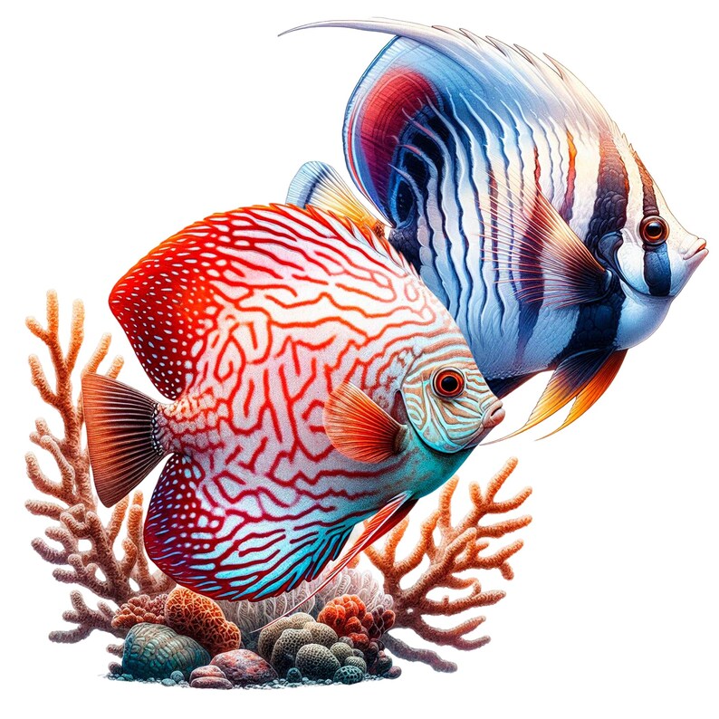 Exotic Fish Illustration: Creative PNG Clipart (Digital Download) image 4