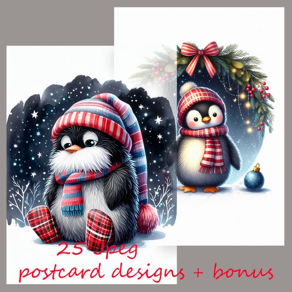 60 Cartes De Place De Table Noël Avec Stylo - Motifs Renne, Pingouin, Bonhomme De Neige, Père Noël