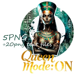 Nefertiti PNG Clipart: Egyptian Queen Graphics (Digital Download, Commercial Use OK