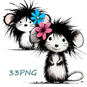 cute mouse illustrations png, watercolor mouse png, images for your creativity, printable files, 33 PNG transparent background