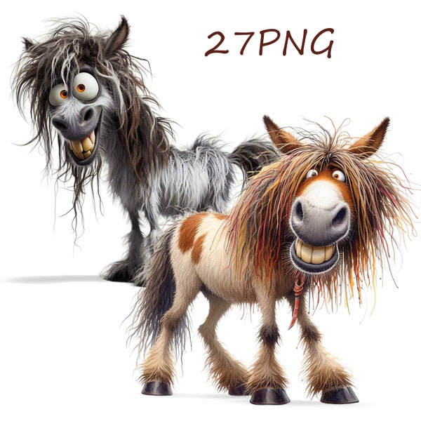 funny horses, fancy horses, for your creativity, images for printing, for creating a collage and much more 27 PNG transparent background