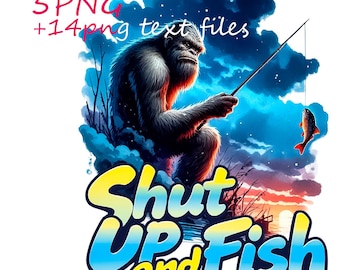 Sasquatch Angeln PNG: Bigfoot-Clipart-Bilder (Digitaler Download, Kommerzielle Nutzung OK)