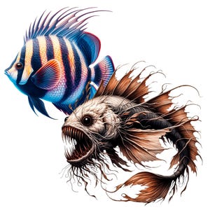 Exotic Fish Illustration: Creative PNG Clipart (Digital Download) image 6