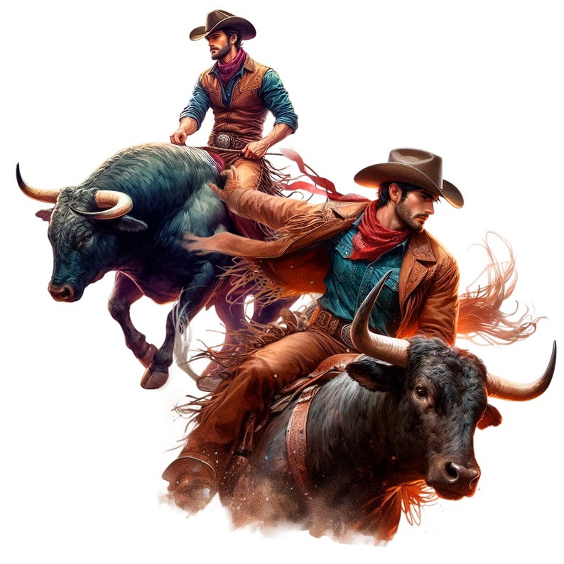 Cowboy Rodeo PNG: Transparent Background Clipart (digital Download) - Etsy